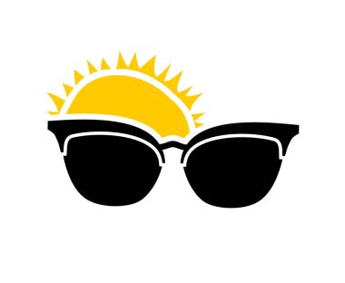 Güneş gözlüğü ve güneş resimlerinin yaratıcı tasarımı