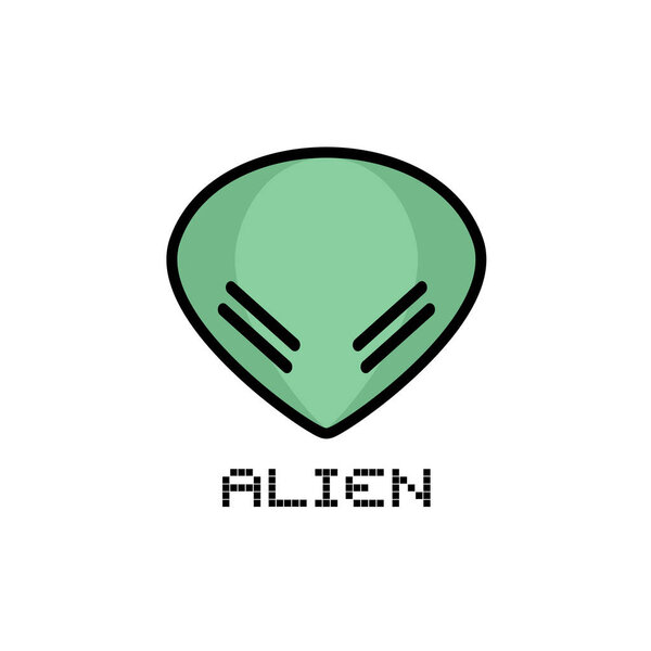 Creative design of alien face icon