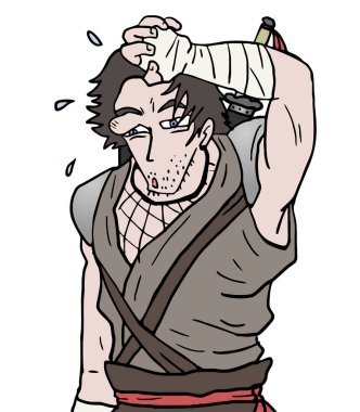 Savaşçı çiziminin yaratıcı tasarımı