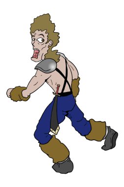 Şaşırmış karakterin yaratıcı tasarımı