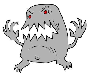 Canavar çiziminin yaratıcı tasarımı