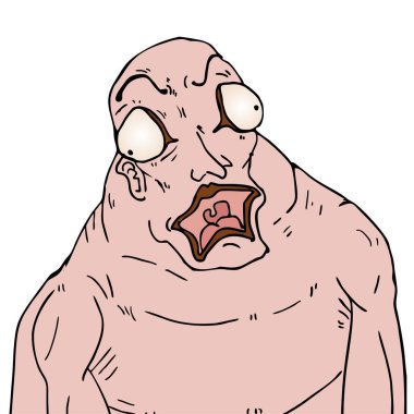 Şaşırmış canavarın yaratıcı tasarımı