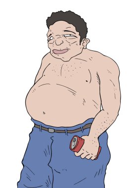 Çirkin şişman adamın yaratıcı tasarımı