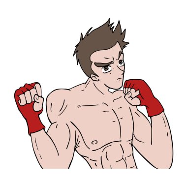 mma savaşçısı çiziminin yaratıcı tasarımı