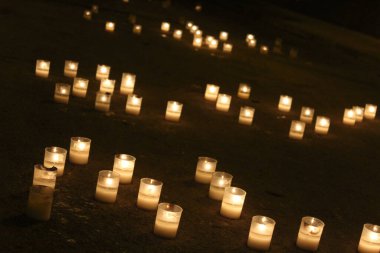 Dekoratif ışıkların güzel görüntüsü