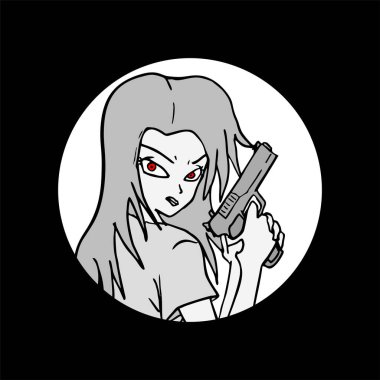 Kız çiziminin yaratıcı tasarımı