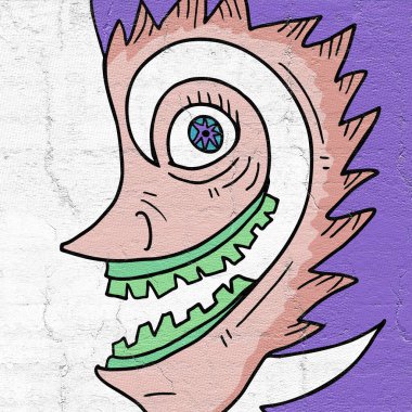 Çılgın maskenin güzel bir görüntüsü