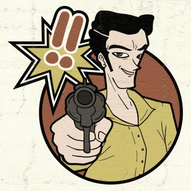 Soygun sembolünün güzel bir resmi
