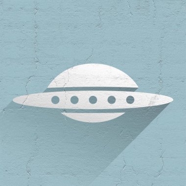 Güzel bir UFO sembolünün yaratıcı tasarımı