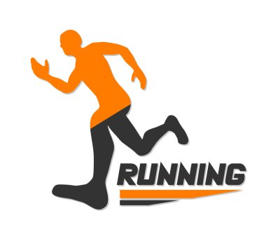 Koşucu sembolü tasarımının yaratıcı tasarımı