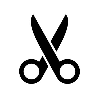 Makas simgesi tasarımının yaratıcı tasarımı