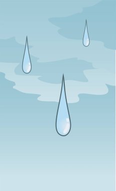 Raining illüstrasyonunun yaratıcı tasarımı