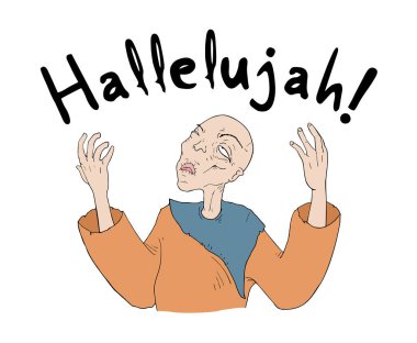 Hallelujah mesaj tasarımının yaratıcı tasarımı