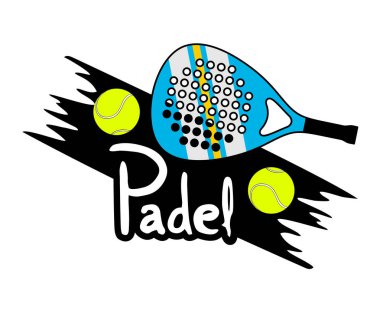 Padel raket illüstrasyonunun yaratıcı tasarımı