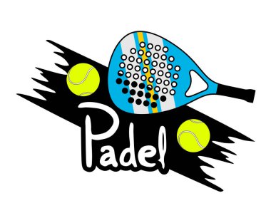 Creative design of Padel racket illustration clipart