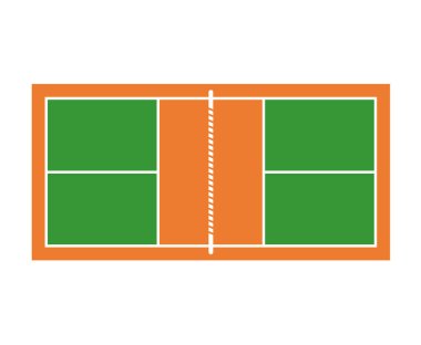 Pickleball sahası çiziminin yaratıcı tasarımı