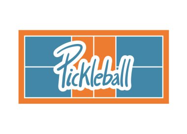 Pickleball sahası çiziminin yaratıcı tasarımı