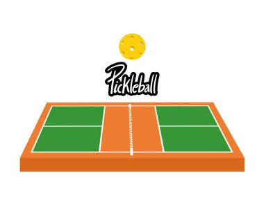 Pickleball sahası çiziminin yaratıcı tasarımı