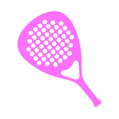 Pembe padel raketinin yaratıcı tasarımı