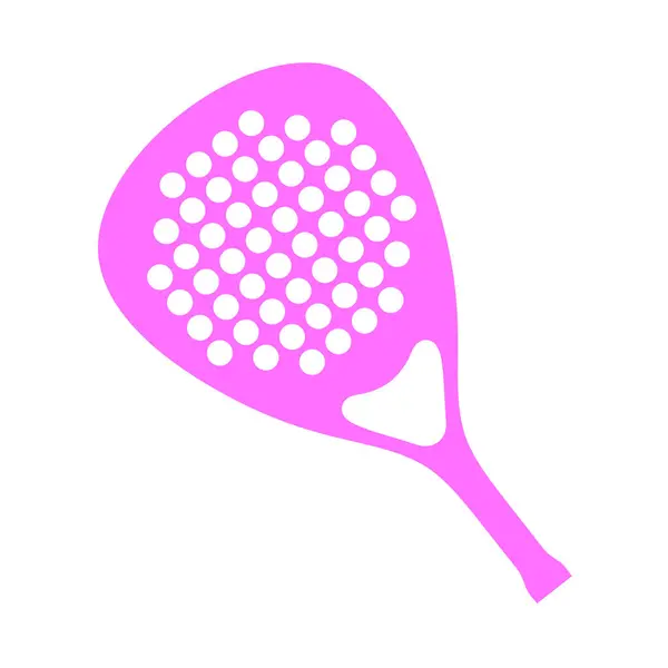 Pembe padel raketinin yaratıcı tasarımı