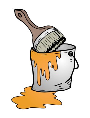 Turuncu boya kovasının yaratıcı tasarımı