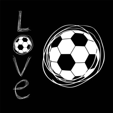 Aşk futbol sembolünün yaratıcı tasarımı