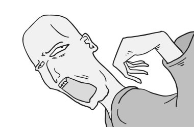 Komik çılgın yüzün yaratıcı tasarımı