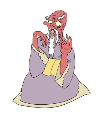 Tengu illüstrasyonunun yaratıcı tasarımı