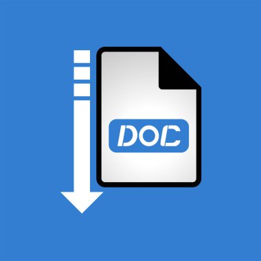 Nice design of computer doc file icon clipart