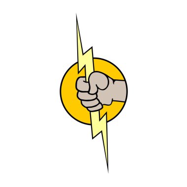 Elektrik enerji ikonunun güzel tasarımı