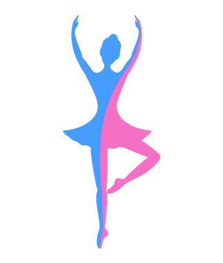 Dansçı kız sembolünün yaratıcı tasarımı