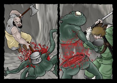 Dövüşçü sahnesinin yaratıcı tasarımı