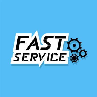 Hızlı servis simgesinin yaratıcı tasarımı