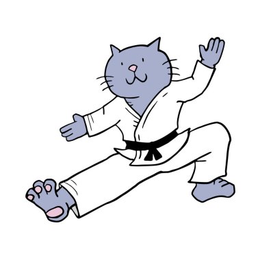 Karate kedisinin yaratıcı tasarımı