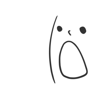 Creative design of surprised open mouth face clipart