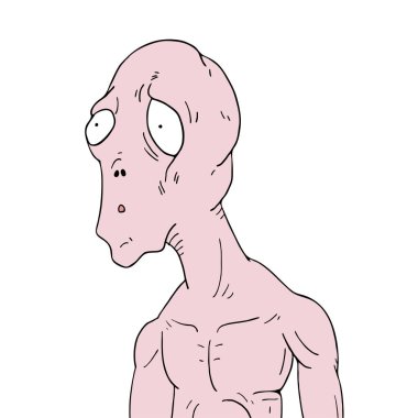 Orijinal çirkin adamın yaratıcı tasarımı.