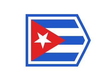 Düz Küba simgesinin yaratıcı tasarımı