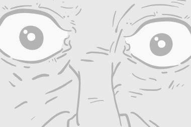 Komik gözlerin güzel görüntüsü.