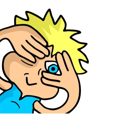 Güzel bir karikatür yüzü.