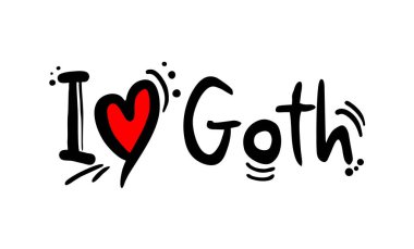 Gotik müzik tarzı aşkın yaratıcı tasarımı