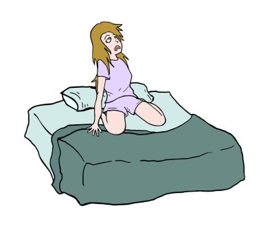 Yaratıcı kız çizimi