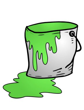 Yeşil boyanın yaratıcı tasarımı