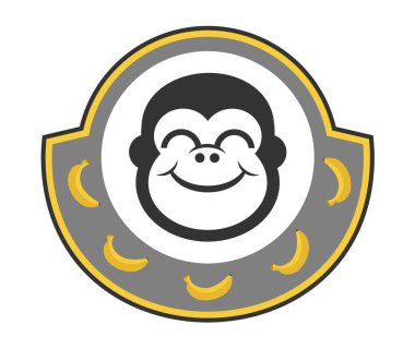 Goril yüz simgesinin yaratıcı tasarımı