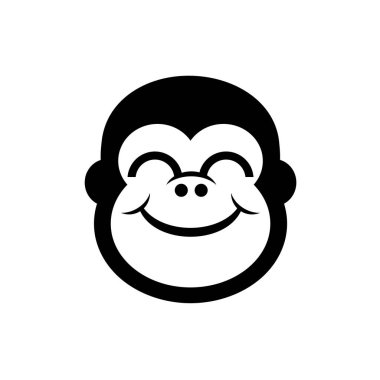 Gülümseyen goril yüzünün yaratıcı tasarımı