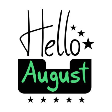 Hello August sembolünün yaratıcı tasarımı