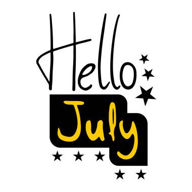 Hello July sembolünün yaratıcı tasarımı