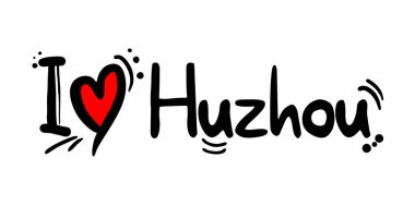 Huzhou şehrinin yaratıcı tasarımı aşk mesajı