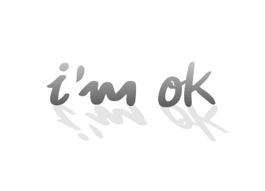 Creative design of I am ok message clipart