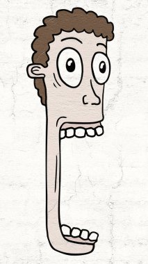 Komik karikatür yüzünün yaratıcı tasarımı