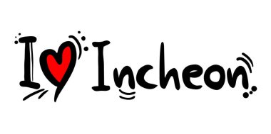 Güney Kore 'nin Incheon şehrinin yaratıcı tasarımı aşk mesajı